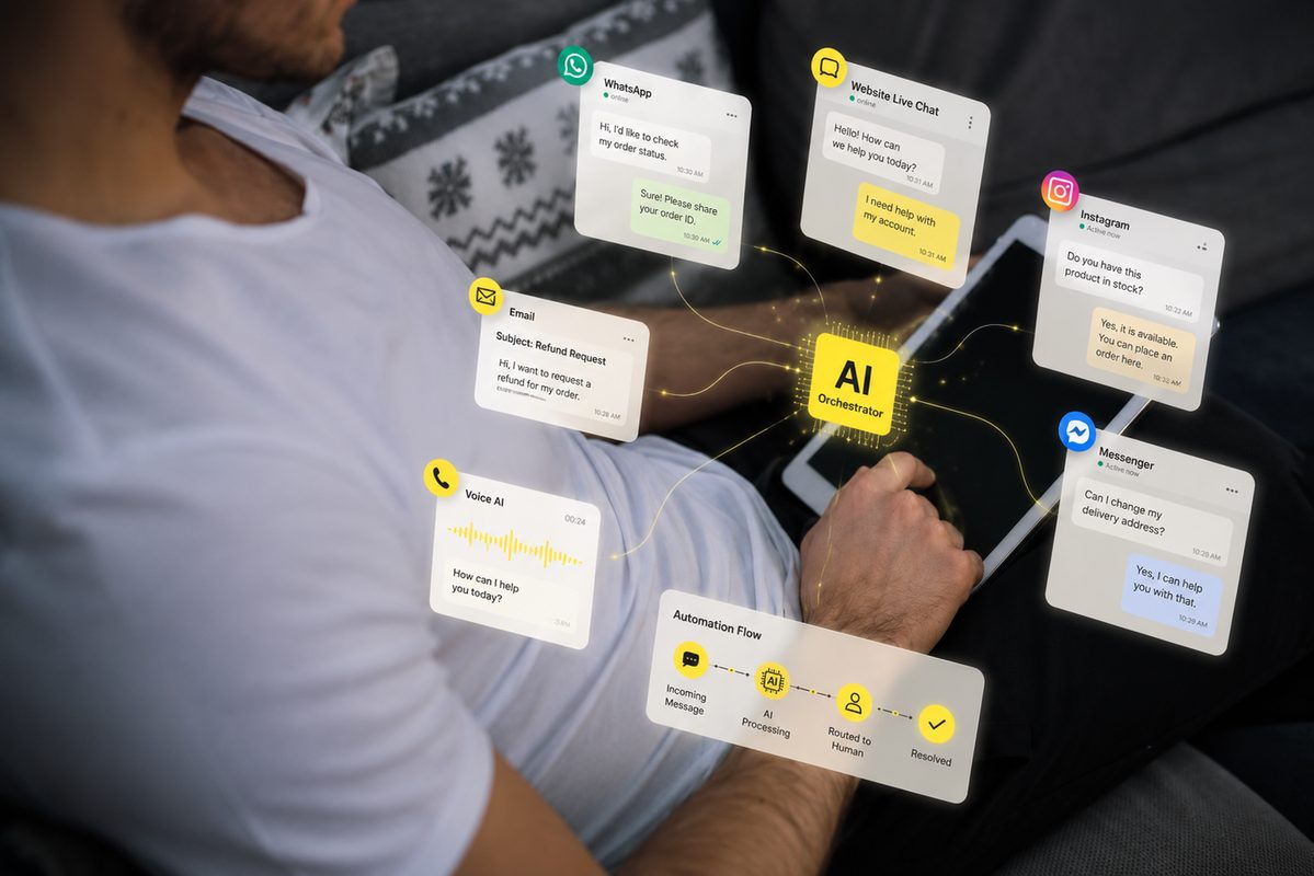 Omnichannel orchestration across voice, chat and messaging